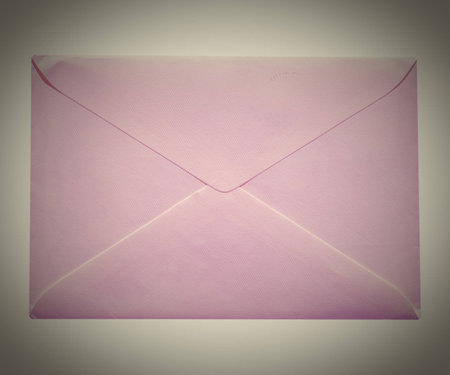Vintage looking mail letter envelopeの写真素材