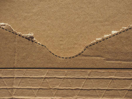 Brown corrugated cardboard useful as a backgroundの写真素材