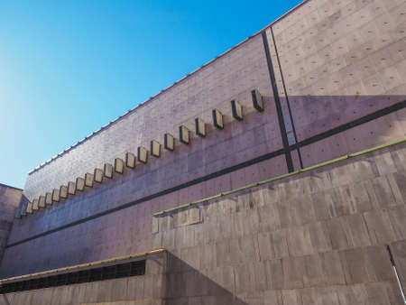 TURIN, ITALY - OCTOBER 22, 2014: The RAI palace in Via Verdi is the Italian state TV production centre and broadcasting houseのeditorial素材