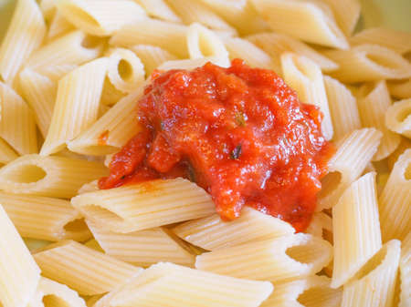 Italian pasta al pomodoro meaning Tomato pasta vegetarian food from Italy