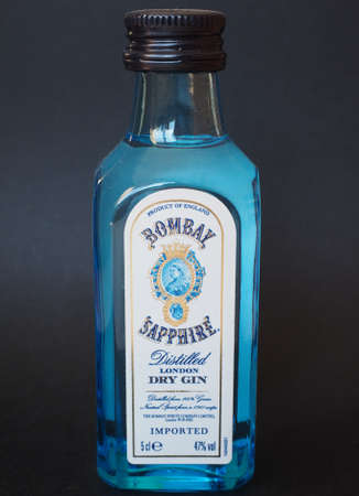 LONDON, UK - JANUARY 6, 2015: Bottle of Bombay Sapphire London Dry Gin