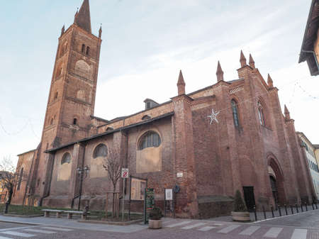 Chiesa di San Domenico gothic church in Chieri Italyの写真素材