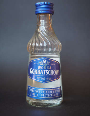 BERLIN, GERMANY - JANUARY 6, 2015: Bottle of Wodka Gorbatschow