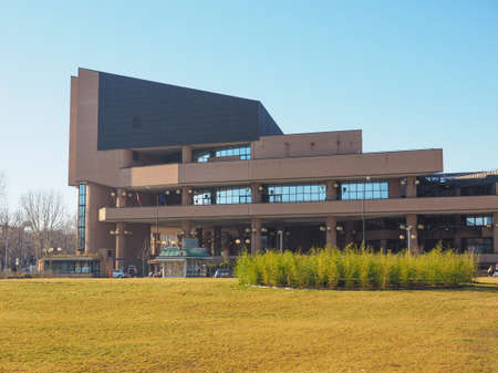 TURIN, ITALY - JANUARY 23, 2015: Palazzo di Giustizia meaning Courthouse in Turin Italyのeditorial素材