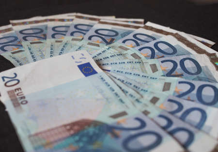 Twenty Euro banknotes currency of Europeの写真素材