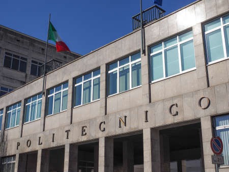 TURIN, ITALY - FEBRUARY 25, 2015: The Politecnico di Torino meaning Polytechnic University of Turin is the oldest public technical university in Italy, established in 1859のeditorial素材