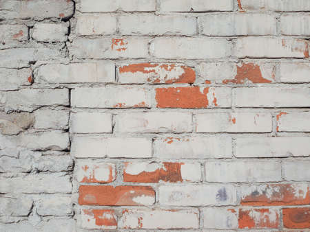White brick wall texture useful as a backgroundの写真素材