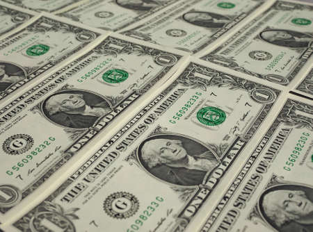 Dollar banknotes 1 Dollar currency of the United States useful as a background