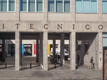 TURIN, ITALY - FEBRUARY 25, 2015: The Politecnico di Torino meaning Polytechnic University of Turin is the oldest public technical university in Italy, established in 1859のeditorial素材