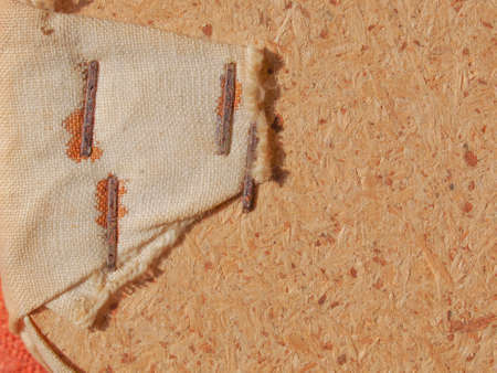 Brown hessian burlap texture and wood abstract backgroundの写真素材