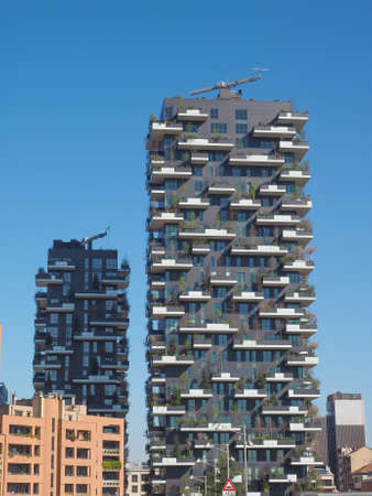 MILAN, ITALY - MARCH 28, 2015: New skyscrapers built for the Expo Milano 2015 international...
