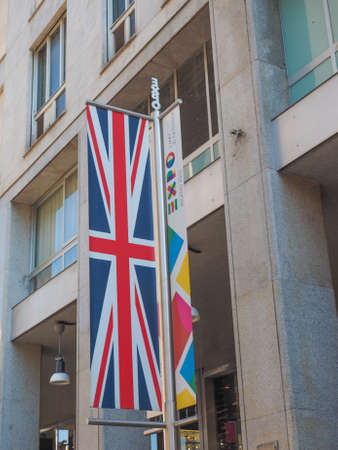 MILAN, ITALY - MARCH 28, 2015: Flag of the United Kingdom at the Expo Milano 2015 international exhibitionのeditorial素材