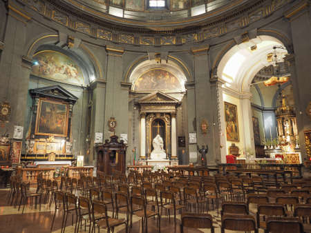 MILAN, ITALY - MARCH 28, 2015: Temple of San Sebastiano late Renaissance Mannerist style church in central Milanのeditorial素材