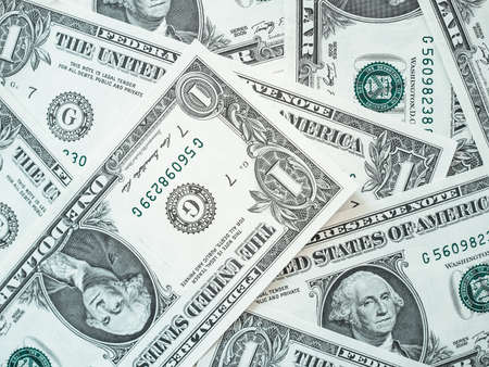 Dollar banknotes 1 Dollar currency of the United States useful as a background