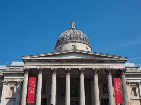 LONDON, UK - JUNE 11, 2015: The National Gallery in Trafalgar Squareのeditorial素材