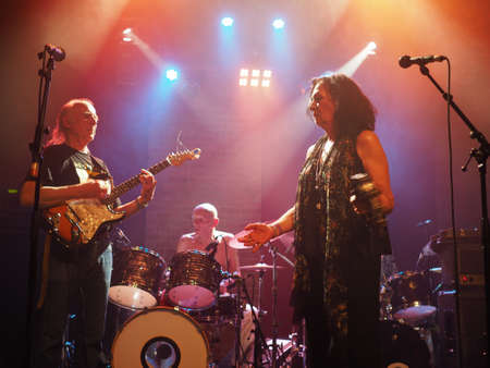 LONDON, UK - JUNE 12, 2015: Legendary German krautrock band Amon Duul II in concertのeditorial素材