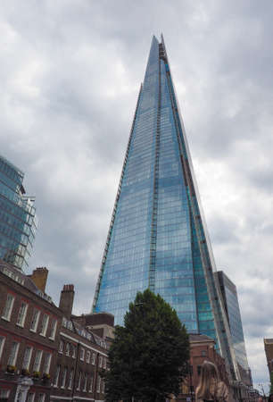 LONDON, UK - JUNE 10, 2015: The Shard skyscraper designed by Italian architect Renzo Piano is the highest building in townのeditorial素材