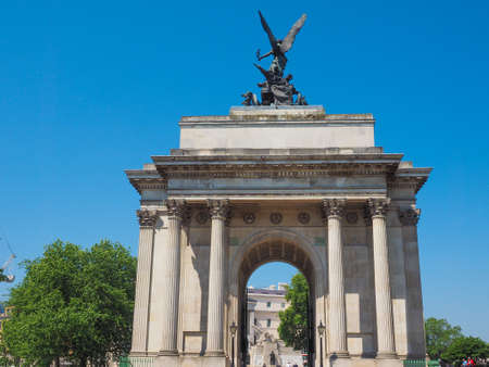 Wellington arch to celebrate the victory against Napoleon in London, UK