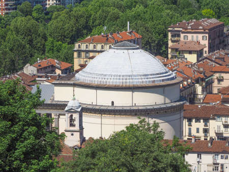 Church of La Gran Madre in Turin, Italyの写真素材