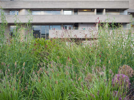 LONDON, UK - JUNE 09, 2015: The National Theatre designed by Sir Denys Lasdun is a masterpiece of new brutalist architectureのeditorial素材