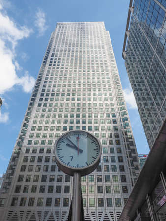 LONDON, UK - JUNE 10, 2015: The Canary Wharf business centre is the largest business district in the...
