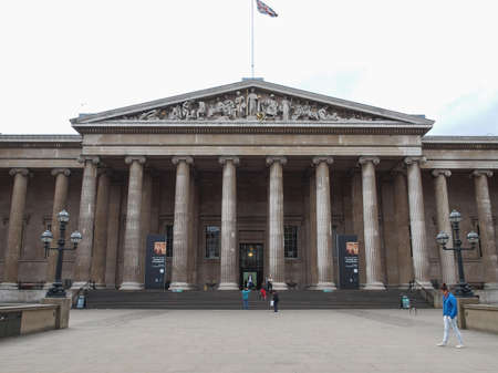 LONDON, UK - CIRCA JUNE, 2013: Tourists visiting the British Museum