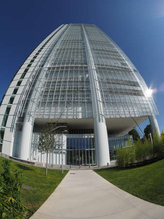 TURIN, ITALY - CIRCA SEPTEMBER, 2015: The new San Paolo headquarters designed by Renzo Piano are the...