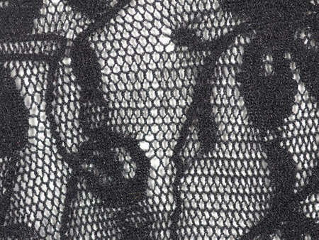 Black fabric texture useful as a backgroundの写真素材