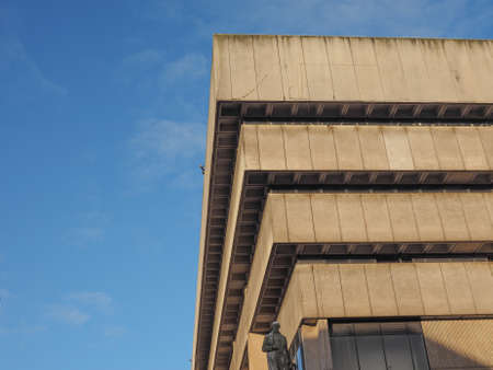 BIRMINGHAM, UK - SEPTEMBER 25, 2015: Birmingham Central Library iconic masterpiece of New Brutalism designed by John Madin in 1974 is now threated of demolitionのeditorial素材