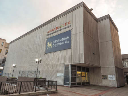 BIRMINGHAM, UK - SEPTEMBER 24, 2015: The Adrian Boult Hall is the main concert hall of the Birmingham Conservatoire in Paradise Circusのeditorial素材