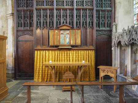 STRATFORD UPON AVON, UK - SEPTEMBER 26, 2015: Holy Trinity church interiorのeditorial素材