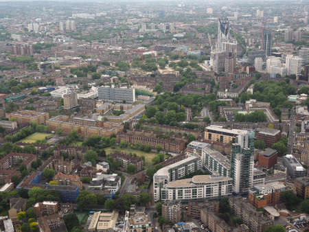 Aerial view of the city of London, UKの写真素材