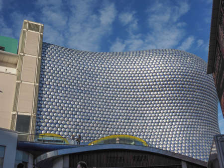 BIRMINGHAM, UK - SEPTEMBER 24, 2015: Bull Ring shopping centre designed by Future Systems architects for Selfridgesのeditorial素材