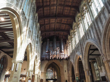 STRATFORD UPON AVON, UK - SEPTEMBER 26, 2015: Holy Trinity church interiorのeditorial素材