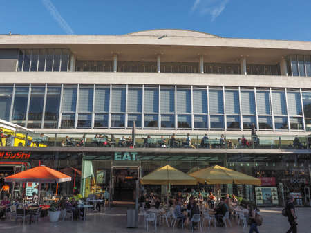 LONDON, UK - SEPTEMBER 28, 2015: The Royal Festival Hall built as part of the Festival of Britain national celebrations in 1951 is still in use as a major music and entertainment venueのeditorial素材