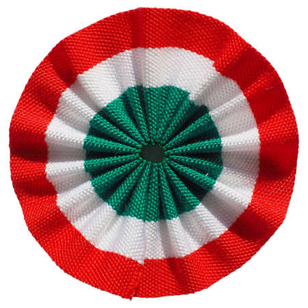 The Italian roundel cockade flag of Italyの写真素材