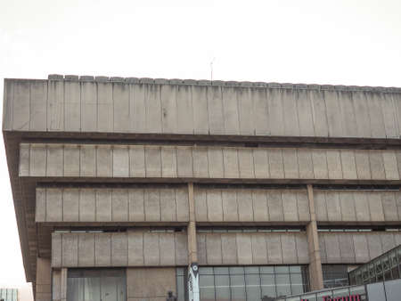 BIRMINGHAM, UK - SEPTEMBER 24, 2015: Birmingham Central Library iconic masterpiece of New Brutalism designed by John Madin in 1974 is now threated of demolitionのeditorial素材
