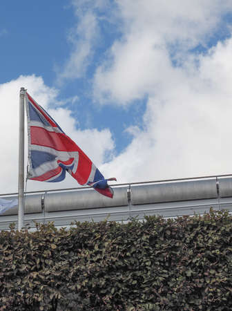 The British national flag of United Kingdomの写真素材