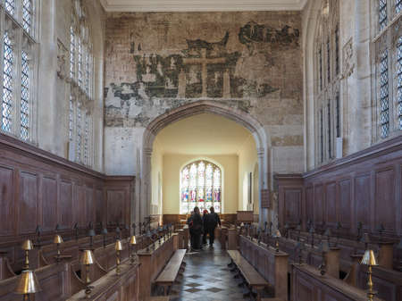 STRATFORD UPON AVON, UK - SEPTEMBER 26, 2015: Guild Chapel founded in 1269 by the Guild of the Holy Crossのeditorial素材