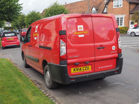 TANWORTH IN ARDEN, UK - SEPTEMBER 25, 2015: Red Royal Mail van