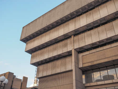 BIRMINGHAM, UK - SEPTEMBER 24, 2015: Birmingham Central Library iconic masterpiece of New Brutalism designed by John Madin in 1974 is now threated of demolitionのeditorial素材