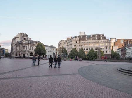 BIRMINGHAM, UK - SEPTEMBER 24, 2015: Tourists visiting the city