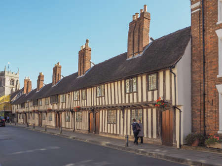 STRATFORD UPON AVON, UK - SEPTEMBER 26, 2015: View of the city of Stratford birthplace of Shakespeareのeditorial素材
