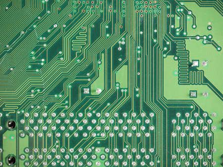 Detail of an electronic printed circuit board useful as a backgroundの写真素材