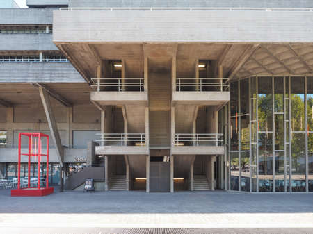 LONDON, UK - SEPTEMBER 28, 2015: The National Theatre designed by Sir Denys Lasdun is a masterpiece...