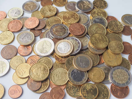 Euro coins currency of the European Union