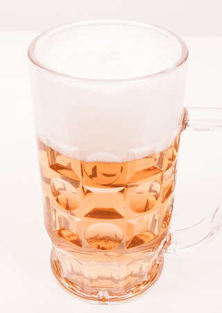 Vintage looking A large glass of German lager beer