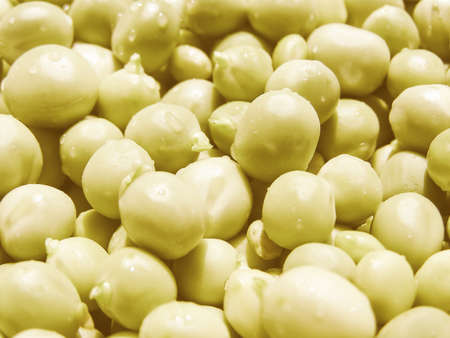 Vintage looking Peas background pictureの写真素材