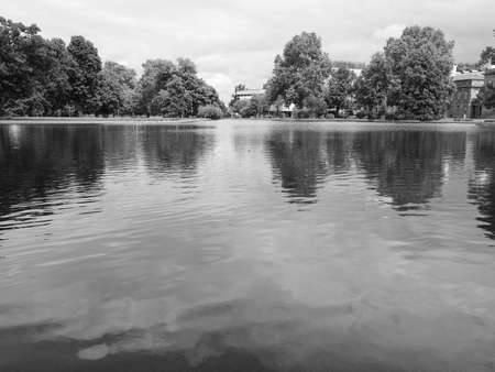 The Oberer Schlossgarten park in Stuttgart, Germanyの写真素材