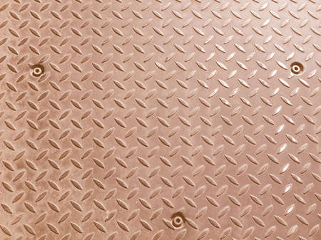 Vintage looking Diamond steel metal sheet useful as background